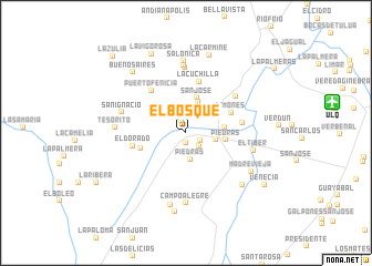 map of El Bosque