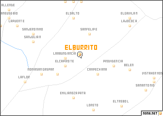 map of El Burrito