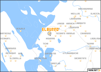 map of El Burro