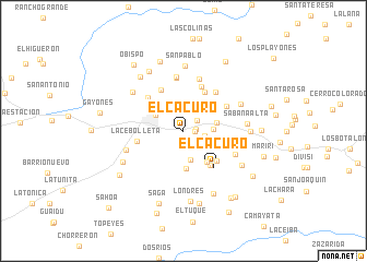 map of El Cacuro