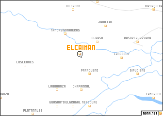 map of El Caimán