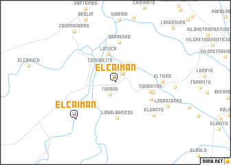 map of El Caimán