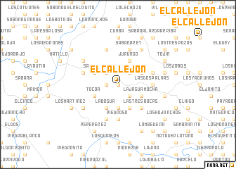 map of El Callejón