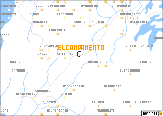 map of El Campamento