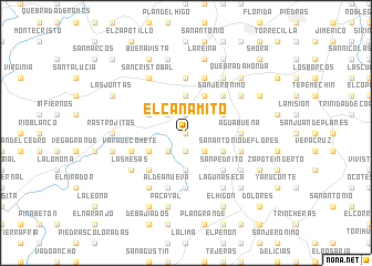 map of El Cañamito