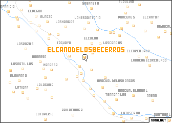 map of El Caño de Los Becerros