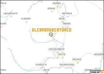 map of El Cañón de Catorce