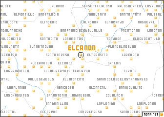 map of El Cañón