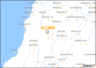 map of El Caño