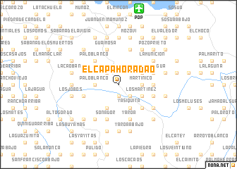 map of El Capá Horadao