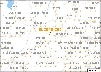 map of El Capricho