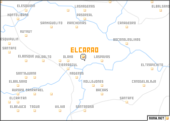 map of El Carao