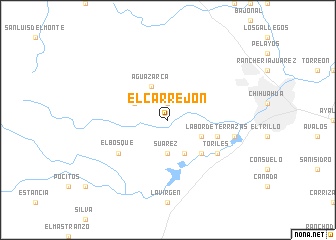 map of El Carrejón