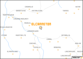 map of El Carretón