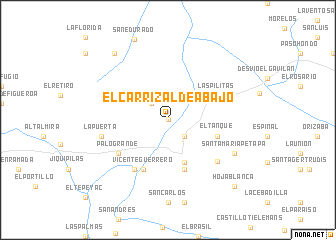 map of El Carrizal de Abajo