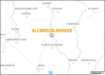 map of El Carrizal Primero