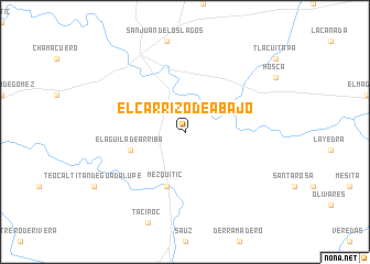 map of El Carrizo de Abajo