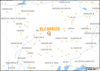 map of El Carrizo