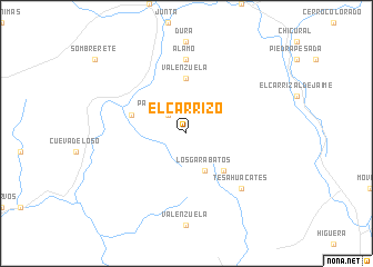 map of El Carrizo