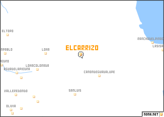 map of El Carrizo