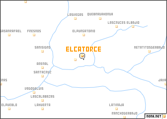 map of El Catorce