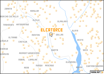 map of El Catorce