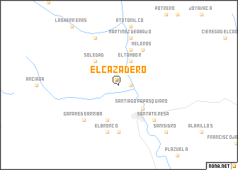 map of El Cazadero