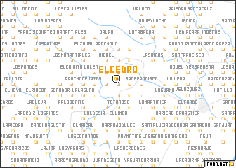 map of El Cedro