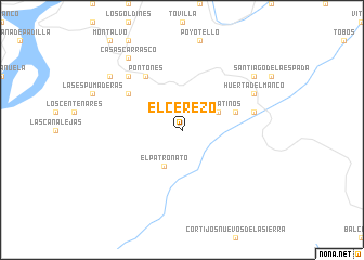 map of El Cerezo