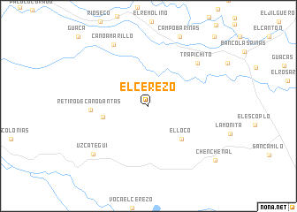map of El Cerezo