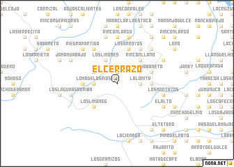 map of El Cerrazo