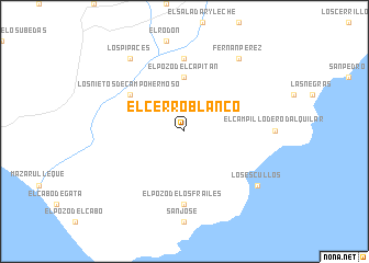 map of El Cerro Blanco