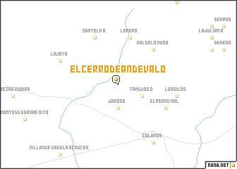 map of El Cerro de Andévalo