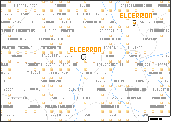 map of El Cerrón