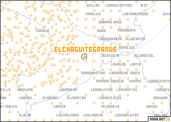 map of El Chagüite Grande