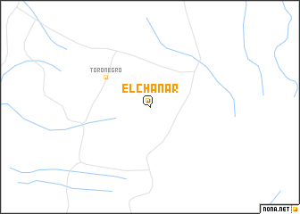 map of El Chañar