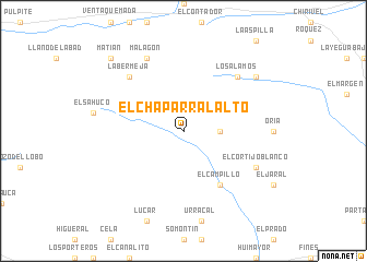 map of El Chaparral Alto