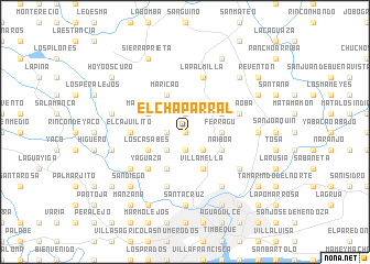 map of El Chaparral