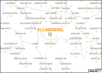 map of El Chaparral