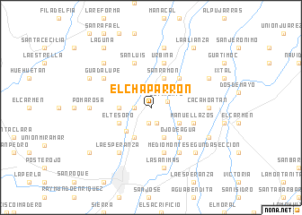 map of El Chaparrón