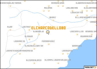 map of El Charco del Lobo