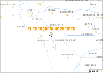 map of El Chenque Número Cinco