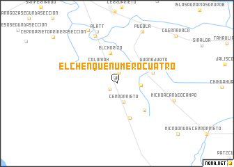 map of El Chenque Número Cuatro