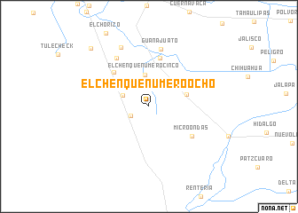 map of El Chenque Número Ocho