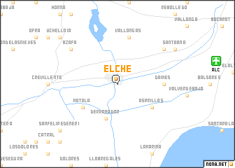 map of Elche