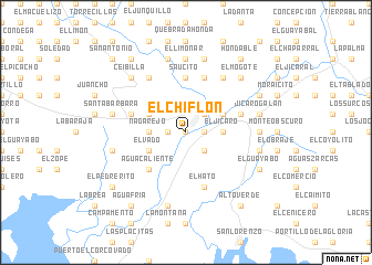 map of El Chiflón