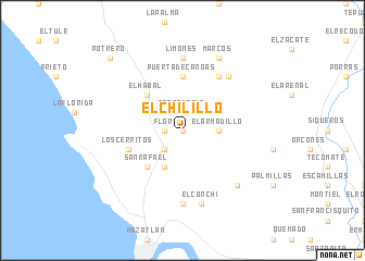 map of El Chilillo