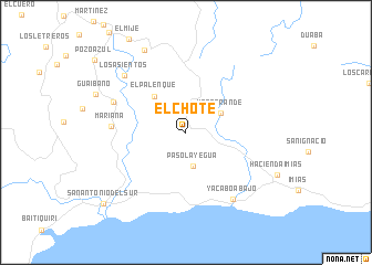 map of El Chote