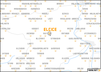 map of Elčice