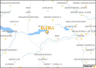 map of El Coll